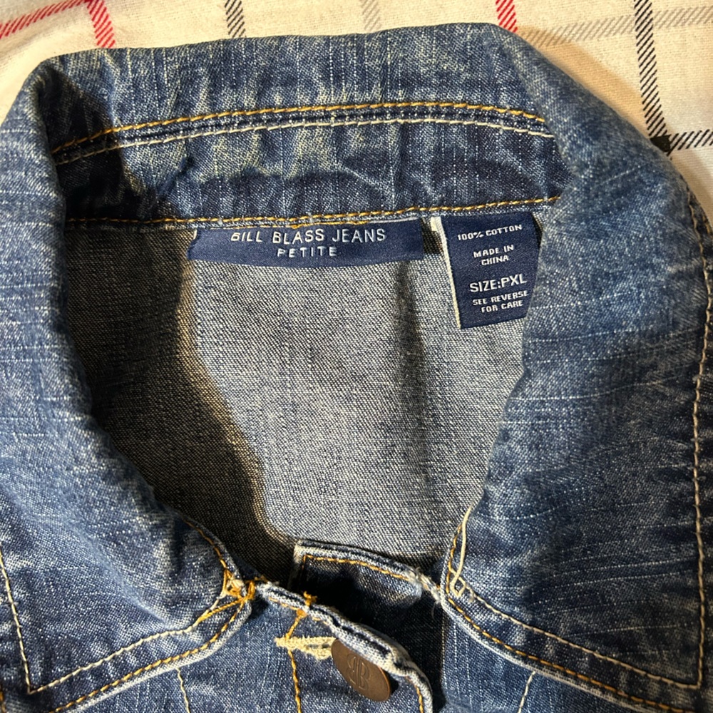 Vintage Bill Blass Denim Jacket Size XL Petite - Picture 9 of 9